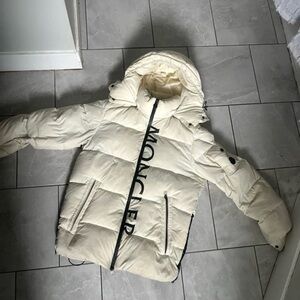 Moncler Ivory Hooded Puffer Jacket